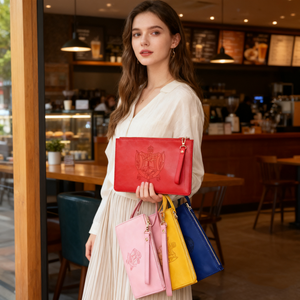 Bolso <span class=keywords><strong>de</strong></span> Mano Grande <span class=keywords><strong>de</strong></span> Cuero con Correa, Material PU, para Hermandad DST, Color Dorado, <span class=keywords><strong>Sigma</strong></span> Gamma Rho, 2026 - Product Image 1