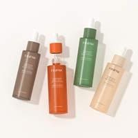 Flacon compte-gouttes en verre transparent de 60 ml, forme cylindrique, pour sérum facial, huile essentielle, emballage cosmétique en verre, flacon