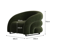 Fauteuil design moderne pour la maison salon chaise en tissu de haute qualité meubles décoration de la maison