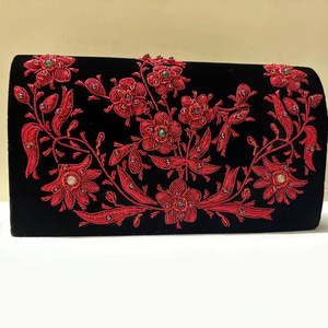 Elegante bolso azul Zari con escamas de pescado con cuentas de lapislázuli, bolso de mano de lujo hecho a mano para mujer - Product Image 1