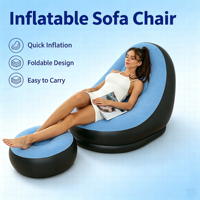 Fauteuil de pêche gonflable pliable moderne et épaissi, avec repose-pieds, portable, pour villa européenne, intérieur/extérieur - Meilleures ventes
