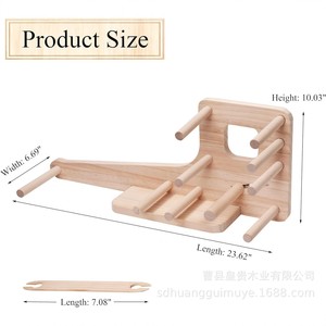 Kit de tissage artisanal en bois naturel, style minimaliste fait main pour projets textiles DIY - Product Image 4