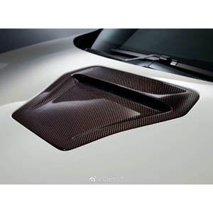 Prise d'air de capot en fibre de carbone pour <span class=keywords><strong>Honda</strong></span> <span class=keywords><strong>Civic</strong></span> Type <span class=keywords><strong>R</strong></span> <span class=keywords><strong>FK8</strong></span> 2017-2021, accessoires de couvercle de conduit d'air du capot moteur - Product Image 3