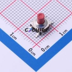 GT-TC128A-H077RO-L3 Tactile Switch SMD,6.2x6.2mm Switch Single Pole Single Throw Round Button 1.8N Vertical Mount - Product Image 1