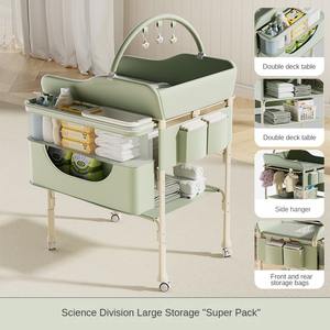 Mesa para el cuidado del bebé, cambiador de pañales, estructura de plástico plegable, multifunción, baño recién nacido y masaje, mesa táctil - Product Image 3