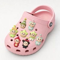 Breloques en PVC personnalisées de la marque HS, motif étoile de dessin animé créatif, pour la décoration de chaussures et de sacs