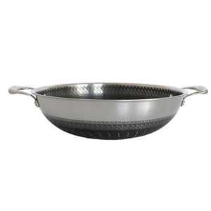 <span class=keywords><strong>Wok</strong></span> de Aço Inoxidável Chinês de 26cm, Fácil de Limpar, com Dupla Face, Antiaderente e com Dupla Alça - Product Image 5