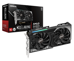 การ์ดจอ ASRock 9060XT OC 16 GDDR6 สำหรับคอมพิวเตอร์ตั้งโต๊ะเล่นเกม หน่วยความจำ 16GB พร้อมพอร์ต DisplayPort และพัดลมระบายความร้อน เหมาะสำหรับใช้งานเวิร์กสเตชัน - Product Image 1