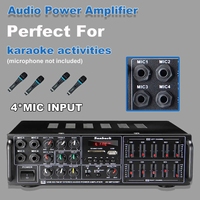 VIRE 325BT 2*200W Subwoofer HiFi ev dijital amplifikatör bağımsız kontrol ekolayzer 4 yollu mikrofon ses Stereo dijital AMP