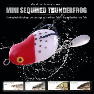 Esca per Rane 3G con Coda a Lama Metallica, Esca Artificiale di Alta Qualità in Varie <span class=keywords><strong>Dimensioni</strong></span> per Pesca al Bass - Product Image 3