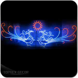 Personalizada IP65 impermeable al aire libre luces LED hermosa forma de pavo real Animal para las decoraciones de <span class=keywords><strong>Navidad</strong></span> - Product Image 2