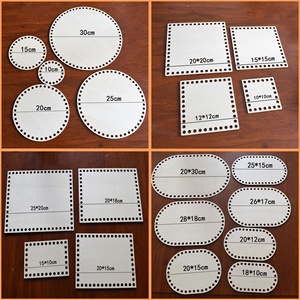 Échantillon gratuit d'usine personnalisé en gros multi taille en bois naturel panier de base au crochet base panier base crochet - Product Image 5