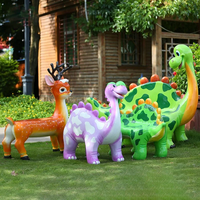 Patung Bangku Jerapah Kartun Kustom dari Resin Fiberglass untuk Dekorasi Taman Hiburan & Taman, Patung Tempat Duduk Anak Kustom