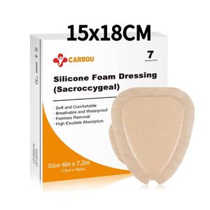 Carbou, alta absorción, 15*18cm, impermeable, multicapa, almohadilla de espuma altamente absorbente, apósito de espuma de silicona para heridas grandes - Product Image 1