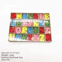 Houten Brief A-Z Set Box Grote Size Gekleurde Houten Brief Hout Chip