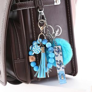 Acrylic Card <b>Puller</b> Keychains with Pompoms,Credit Card Grabbers,Custom Credit ATM Card Grabber Keychain for Long Nails - Product Image 5