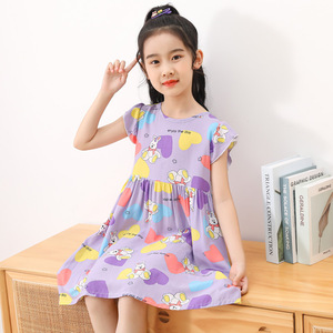 Robe <span class=keywords><strong>d</strong></span>'<span class=keywords><strong>été</strong></span> pour filles, style princesse coréenne, en coton, sans manches, pour petites filles, motif floral, brocart de soie, douce, vente en gros - Product Image 4