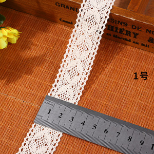 Adorno de encaje de ganchillo blanco crudo, cortina de encaje de guipur artesanal, 4cm, adorno de encaje de algodón, listo para enviar - Product Image 5