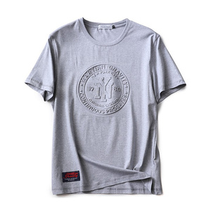Men Organic 100% Cotton <strong>3D</strong> <strong>Printing</strong> Emboss <strong>T</strong>-<strong>shirts</strong> Graphic <strong>Custom</strong> Embossed Logo <strong>T</strong> <strong>Shirt</strong> - Product Image 3
