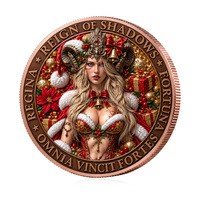 Pièce décorative en cuivre de 1 oz, pièce commémorative de la guerre des rois, design de Noël, pièce de collection