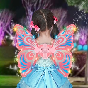 Yeni varış kızlar peri çocuk Light-up müzik kelebek kanatları çocuklar elektrikli hareketli kanatları kelebek - Product Image 1