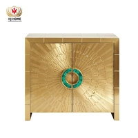 HJ Home Jonathan Adler Talitha Gold Lagers chrank mit glänzender juwel artiger Tür Luxus villa Massivholz Buffet Side board