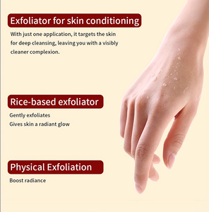 Produit de soin de la peau pour le visage et le corps, sérum exfoliant au riz noir et au riz blanc, best-seller, pour éliminer les cellules mortes de la peau. - Product Image 4