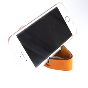 Support de téléphone en cuir pour bureau, sangle de téléphone, porte-clés double usage, trépied pour regarder des films - Product Image 4