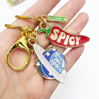 Gantungan Kunci Logam Lucu, Cincin Kunci, Keyring Logo Kustom, Gantungan Kunci Bentuk Bunga Berlapis Emas Personalisasi