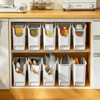 Caixa de Armazenamento OWNSWING para Cozinha, Cesta Plástica para Organização de Bancada, Organizador de Cozinha para Casa