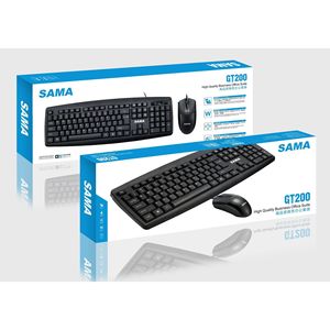 SAMA GT200 Wired USB <b>Keyboard</b> <b>Mouse</b> Combo 104 Keys English Multimedia Function Keys - Product Image 2