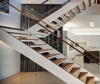 Escalier extérieur en métal utilisé escalier industriel en bois et acier galvanisé à chaud escalier/rénovation domiciliaire/conception de garde-corps d'escalier