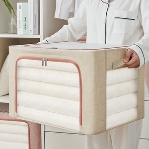 Caja de Almacenamiento de Tela Plegable de Calidad, Organizador con Asa, Solución de Almacenamiento Plegable para Ropa y Lavandería para Familias, para Uso en Armarios - Product Image 1