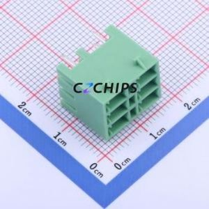 KF2EDGKVG-3.81-2*3P Plug-in Terminal Block Through hole,P=3.81mm Connector Board-to-Board / Socket - Closed 2x3P 3.81mm Green - Product Image 1