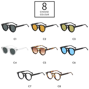 Gafas de Sol Redondas Retro Punk 2026 con Logotipo Personalizado, Lentes Degradadas con Protección UV400, Remaches y Diseño Poligonal para Hombre y Mujer - Product Image 5