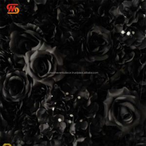 SMOOTH - Mural Floral Enrollable Negro Misterioso, Fondo de Pared de Flores Artificiales de Seda en 3D, 8*8 pies, Tamaño Personalizado - Product Image 3