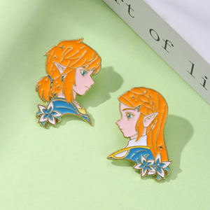 YINI The Legend of Zelda Emaille-Pins – Epoxidharz-Tropftechnik Zinklegierung-Anstecker, Link & Zelda Charakter-Sammlerstücke für Spielefans - Product Image 4