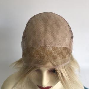 Peluca de Cabello Humano Virgen <span class=keywords><strong>Rubio</strong></span> Suave Europeo de 6 Pulgadas de Largo, con Flequillo, Base de Seda Transparente, 120% de Densidad - Product Image 6