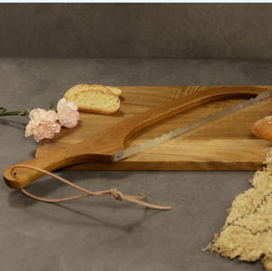Cortador de Pan Casero con Cuchilla Dentada, Herramientas de Panadería y Repostería, Cortador de Pan en Forma de Arco, Cuchillo de Madera de Acacia para Pan de Levadura - Product Image 4