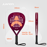 CASTON SPORTS NOVA BURST Raqueta de Pádel Infantil de Fibra de Carbono con Superficie 3D Roja/Azul