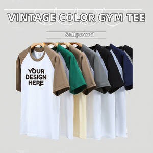 Nouvelles Innovations T-<span class=keywords><strong>shirt</strong></span> de sport vintage en maille unie à épaules dénudées pour hommes et femmes, coupe ample décontractée à manches courtes - Product Image 2