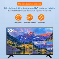 Cable de Video Justlink DP 1.4 de 48 Gbps, 8K a 60 Hz, 4K a 240 Hz, HDR Dinámico, ARC, Chapado en Oro, Trenzado, para Monitor, PC, Juegos y Estaciones de Trabajo