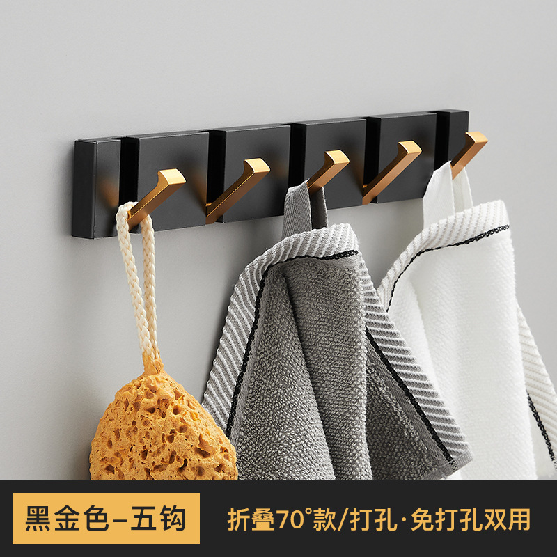 Black and gold five hooks (70 degrees)