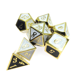 Meilleures ventes - Ensemble de dés métalliques multi-faces 7 pièces DND avec dés D20 supplémentaires pour Dungeons and Dragons - Ensemble de dés polyédriques - Dés métalliques personnalisés - Product Image 6