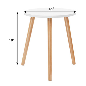 Table d'appoint ronde Db Modern Farmhouse, 16 pouces, cadre en métal blanc, plateau en marbre, table basse pour salon - Product Image 5