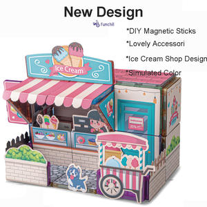 Enfants 3D en trois dimensions bricolage Dessert <span class=keywords><strong>cabane</strong></span> <span class=keywords><strong>construction</strong></span> Puzzle magnétique jouets assemblés ABS jouets en plastique - Product Image 3