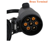 Adaptateur de remorque 7 vers 4, convertisseur de connecteur de remorque USA 4 broches vers prise EUR 7 broches, séparation du signal d'arrêt/feu stop
