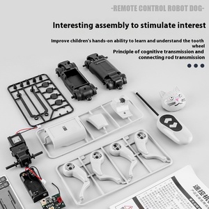 <span class=keywords><strong>Robot</strong></span> Rc para niños, juguete mecánico con <span class=keywords><strong>Control</strong></span> remoto para perros, enseñanza de ciencias, modelo de montaje Diy, juego eléctrico, juguetes para niños, regalo para niños - Product Image 4