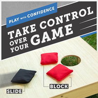 Sacs à billes double face taille réglementaire toutes saisons, surface lisse et adhérente, ensemble d'accessoires professionnels pour jeu de Cornhole