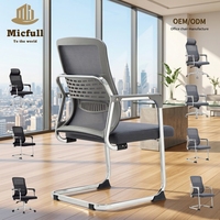 Chaise de bureau ergonomique à base cantilever pour visiteurs, idéale pour les projets d'ingénierie, vente en gros de haute qualité